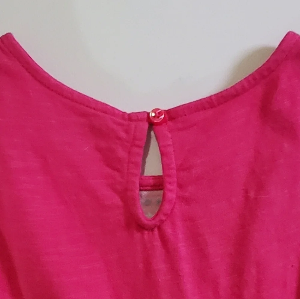 K1350 * Gymboree Girls Sleeveless Embroidered Tassel Dress Magenta Pink Size 7
